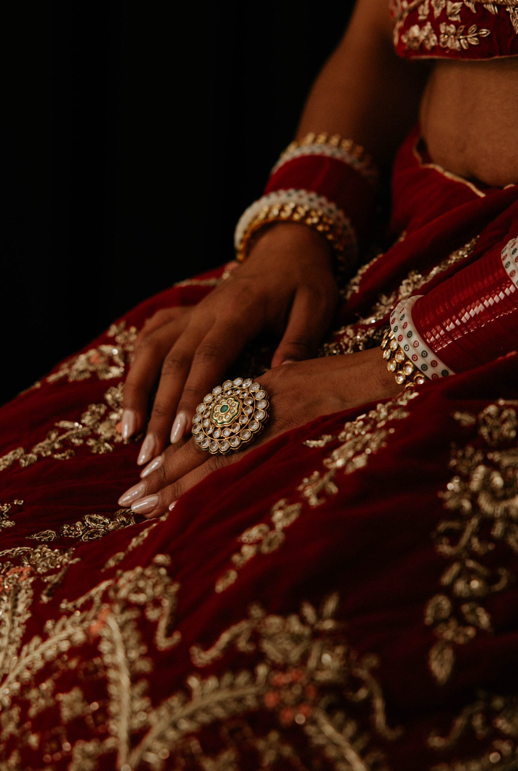 Bride wearing churra